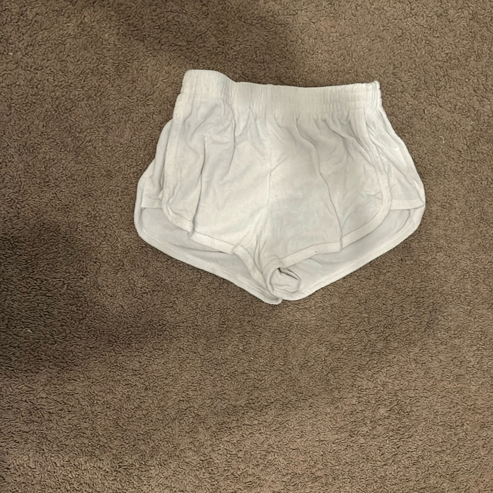 White towel shorts